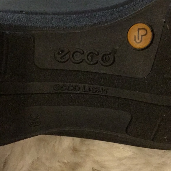 ECCO Camel Brown Leather Shock Point Loafers Comfort Walking Shoes 38 - Picture 7 of 15